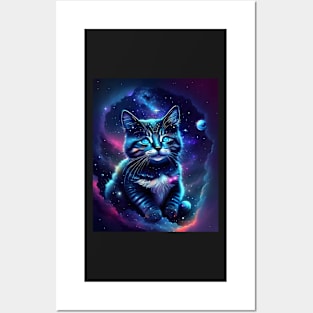 Space Cat - Modern Digital Art Posters and Art